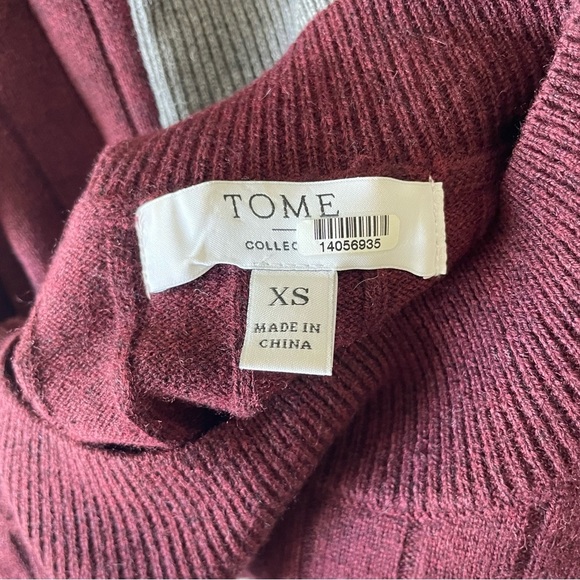 Tome Collection Rent The Runway Plum Ribbed Sweater XS 26287 - Picture 4 of 7